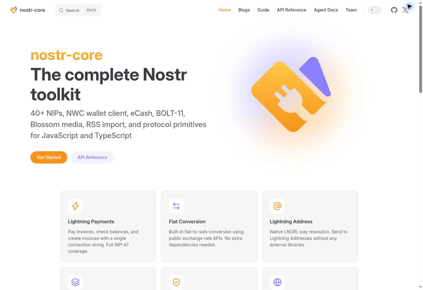 nostr-core: Startseite der aktuellen Dokumentation